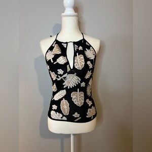 Madden NYC Black Halter Knit Tank Size Large